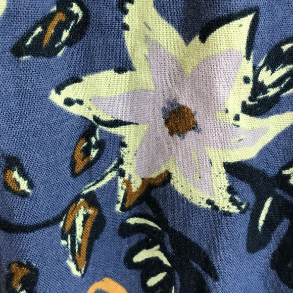 SONOMA Blue Floral Sleeveless Midi Dress Linen Rayon Women’s Plus Size 5X - Picture 15 of 16